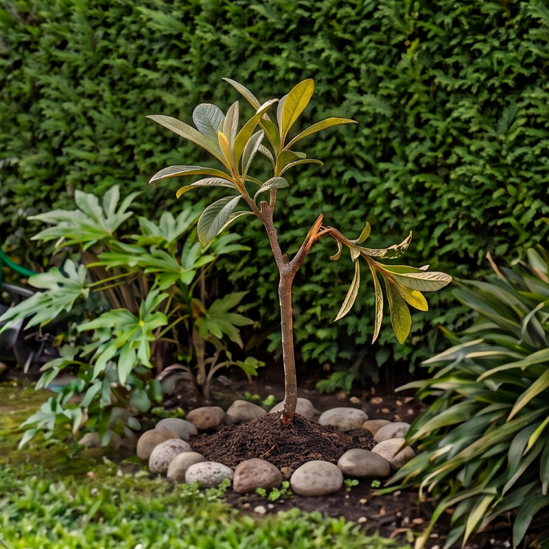 L'albero di nespolo cresciuto nel giardino